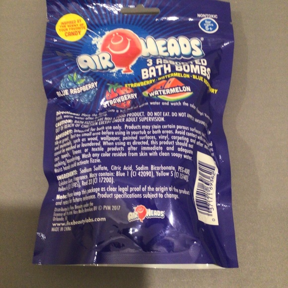 4/$30 3 Airheads Bath Bombs Strawberry watermelon - Picture 2 of 3